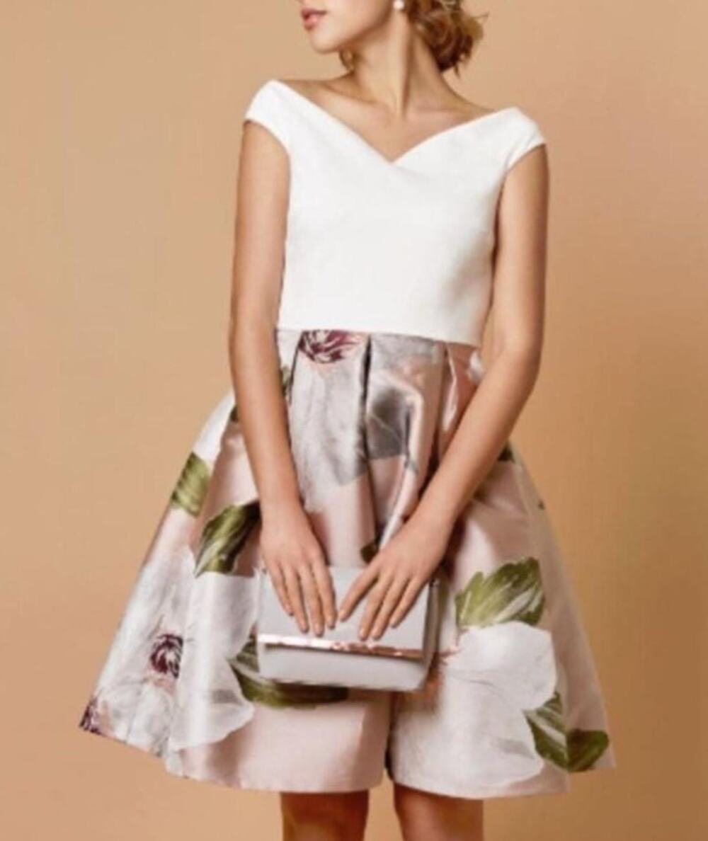 Ted Baker Valtia Chatsworth Floral Jacquard Dress Size 3 (8/M)